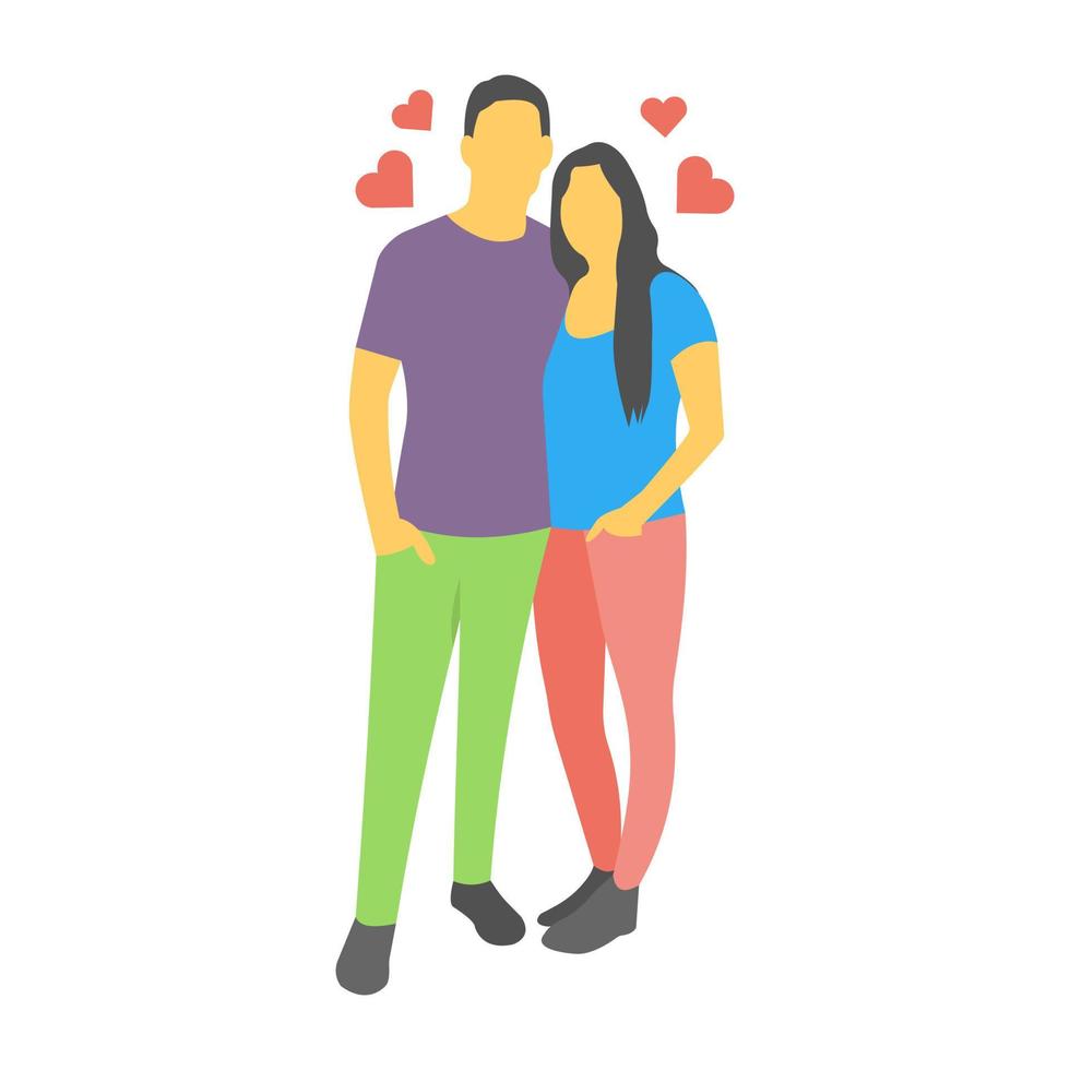 conceptos de pareja romántica vector