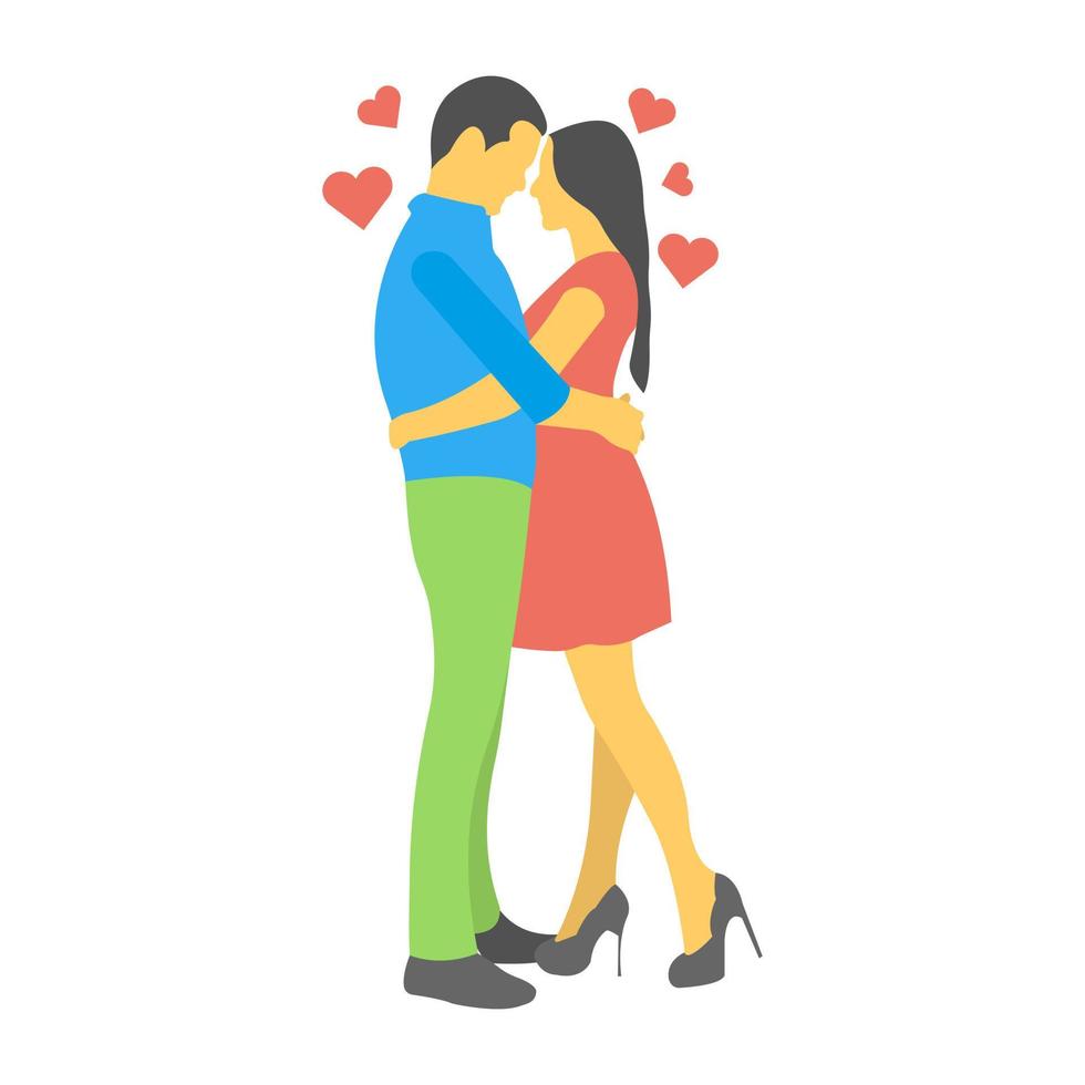 Kissing Couple Concepts vector