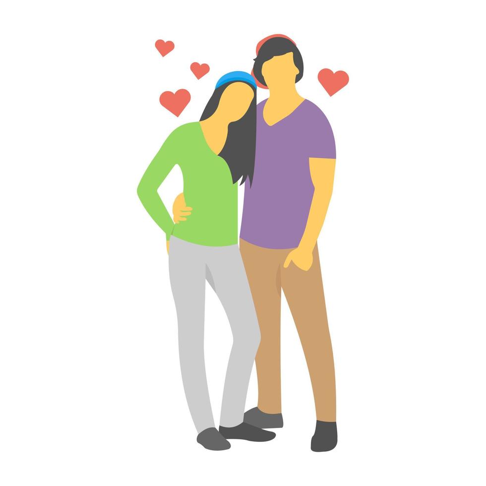 Couple Posing Concepts vector