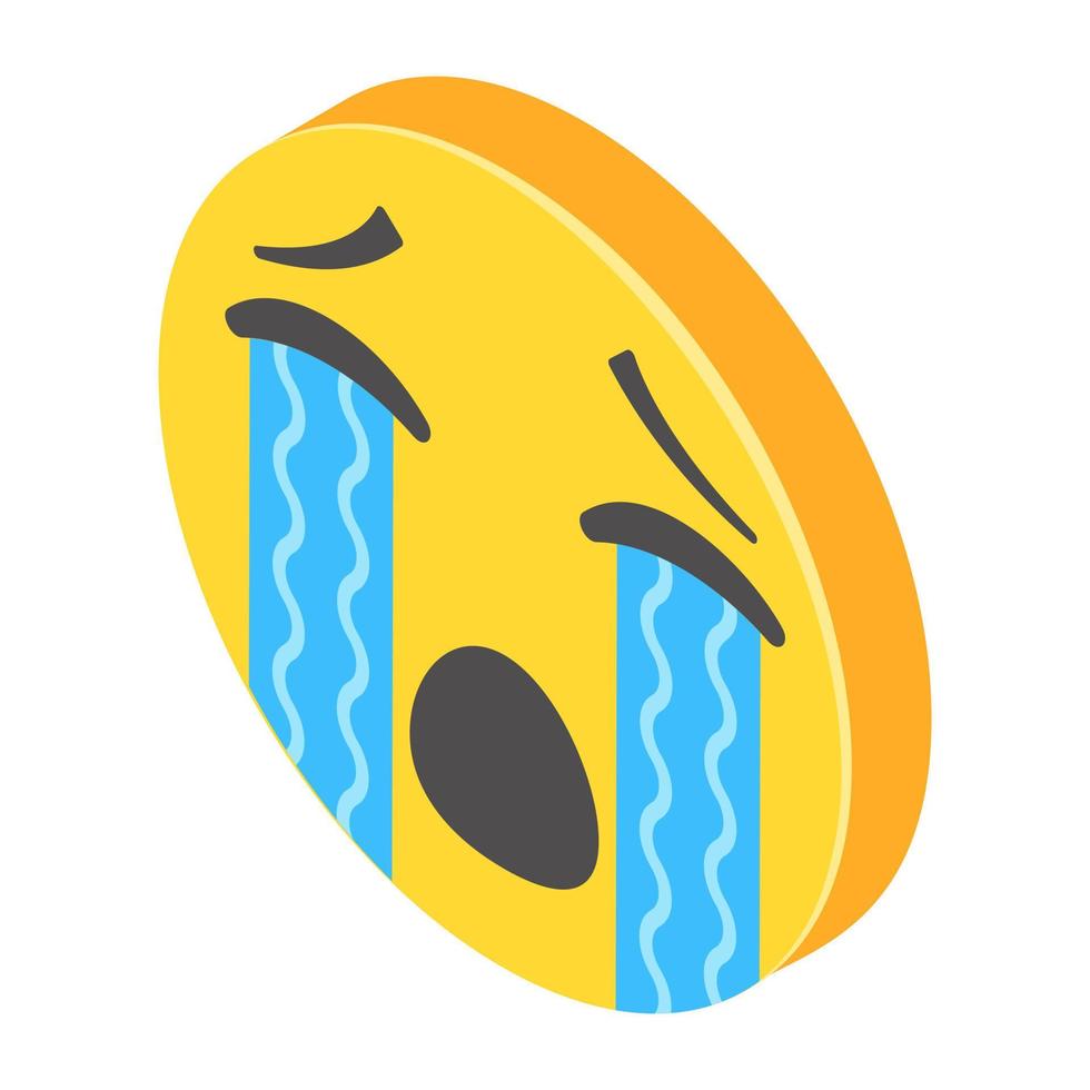 Crying Emoji Concepts vector