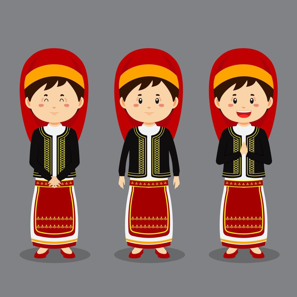 Greeks Character with Various Expression vector