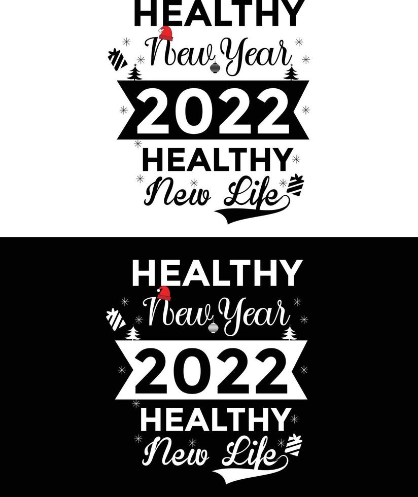 Christmas And New Year Typography t shirt design. It can be used on T-Shirts, Mugs, Poster Cards, and much more. vector