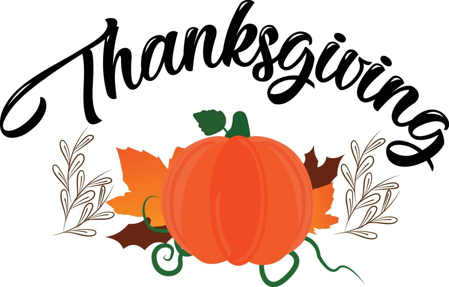 Thanksgiving Typography Design vector