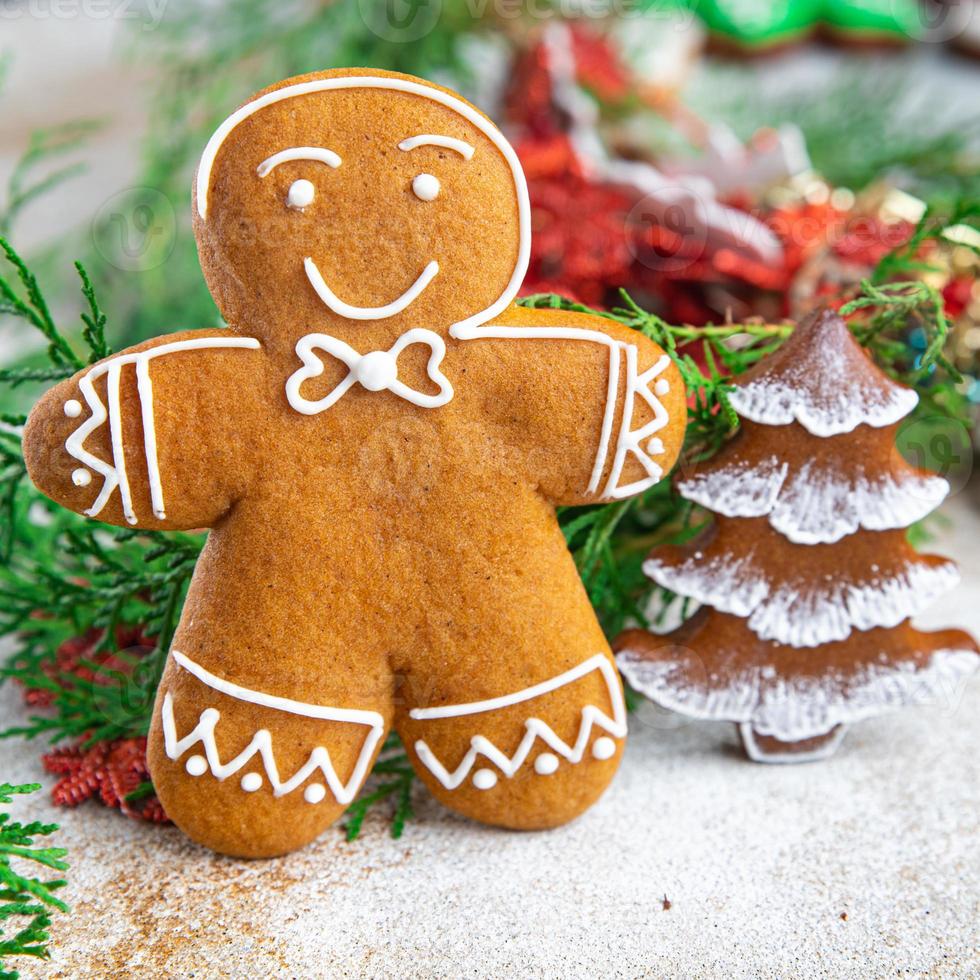 gingerbread man christmas cookie photo