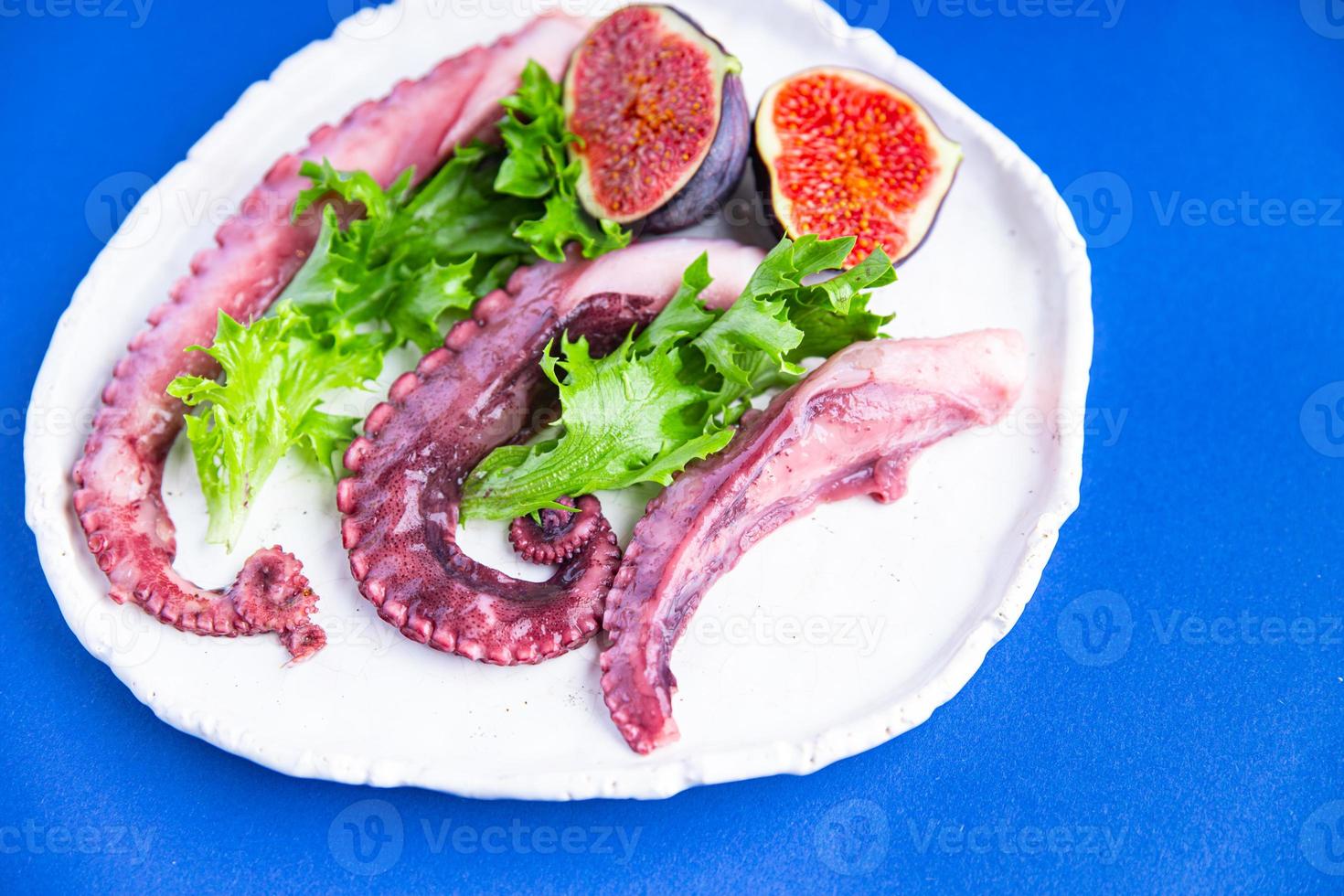 octopus salad food seafood meal pescetarian diet photo