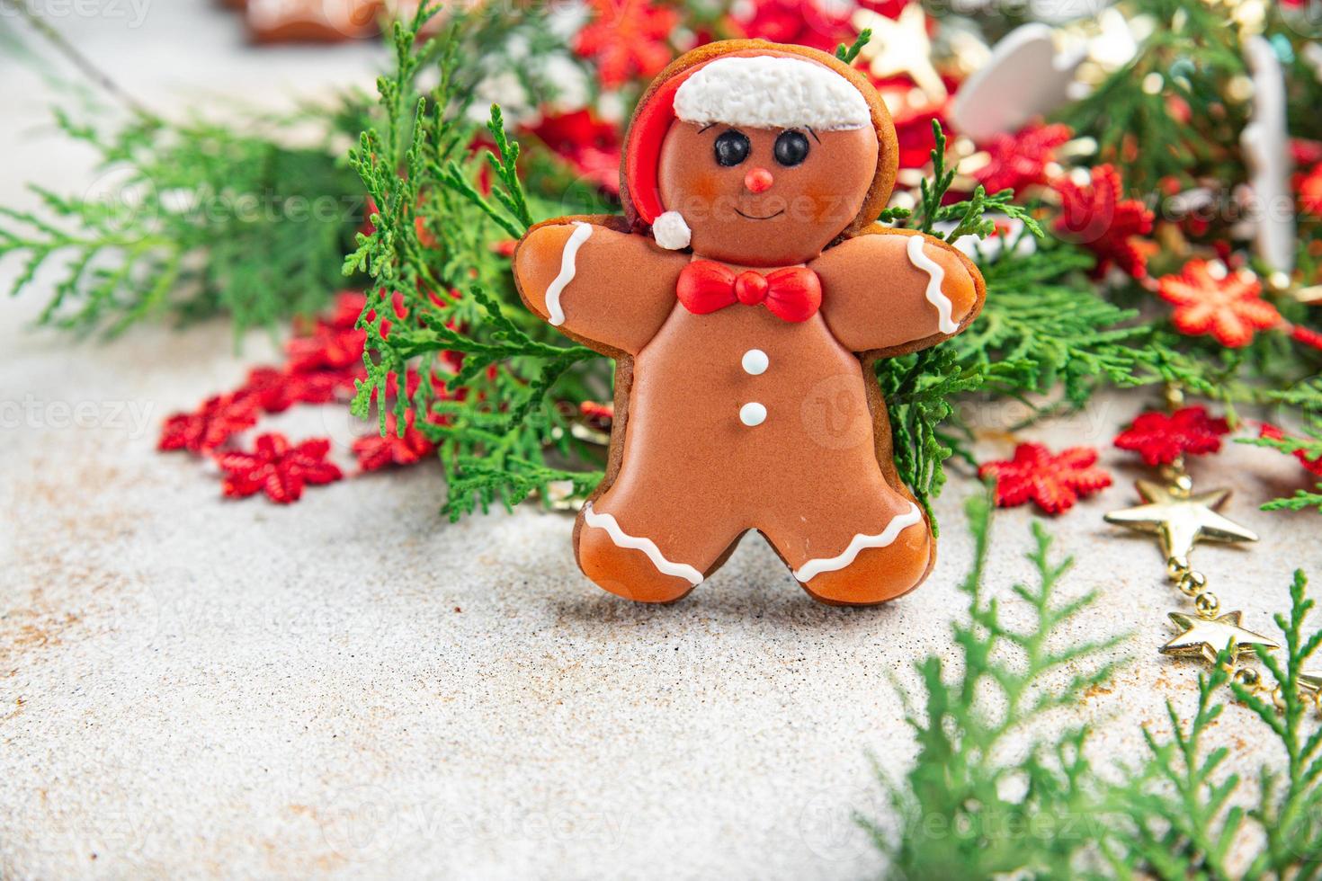 gingerbread man christmas cookie photo