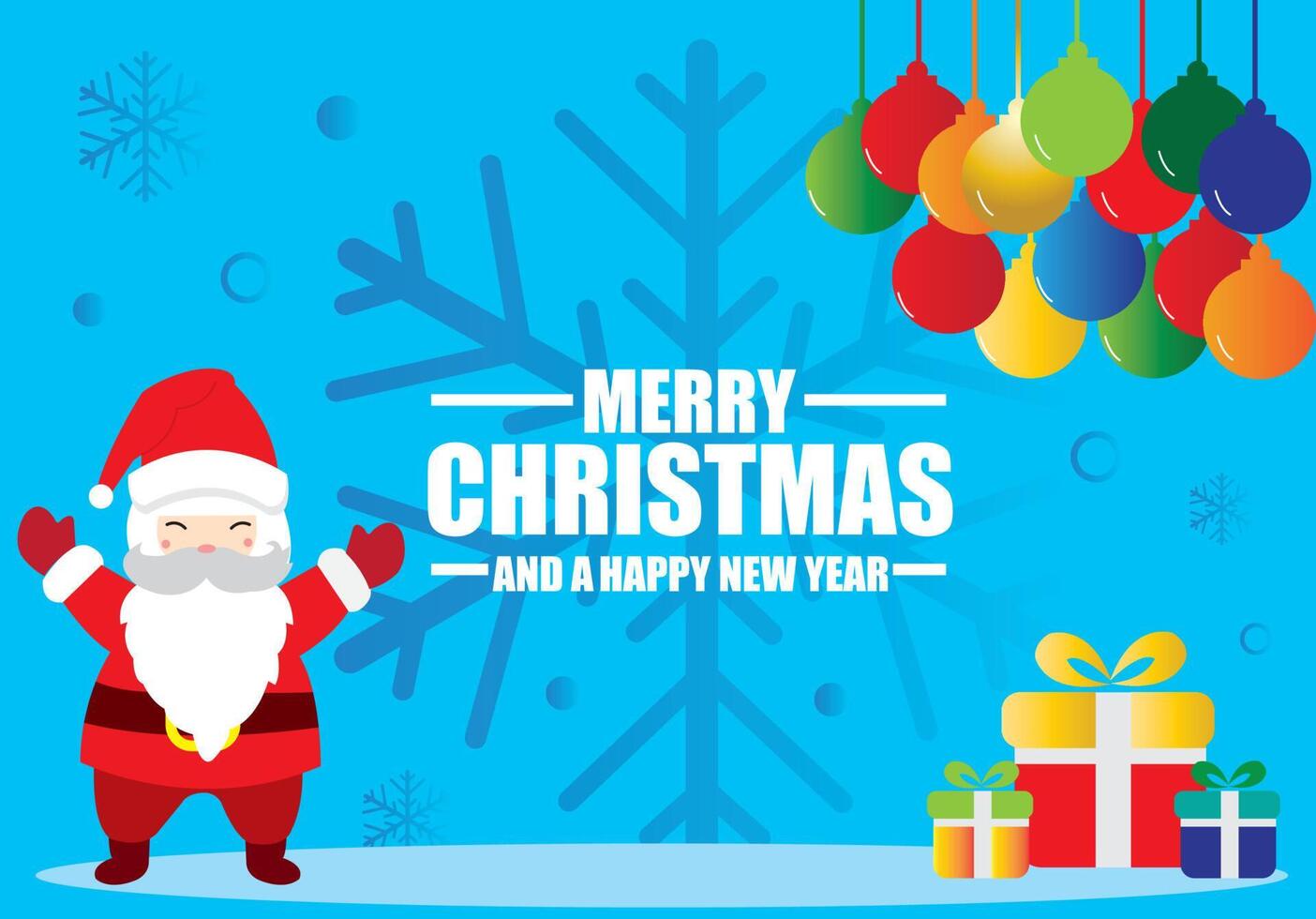 New Year Christmas And Santa Logo Vector Icon Background