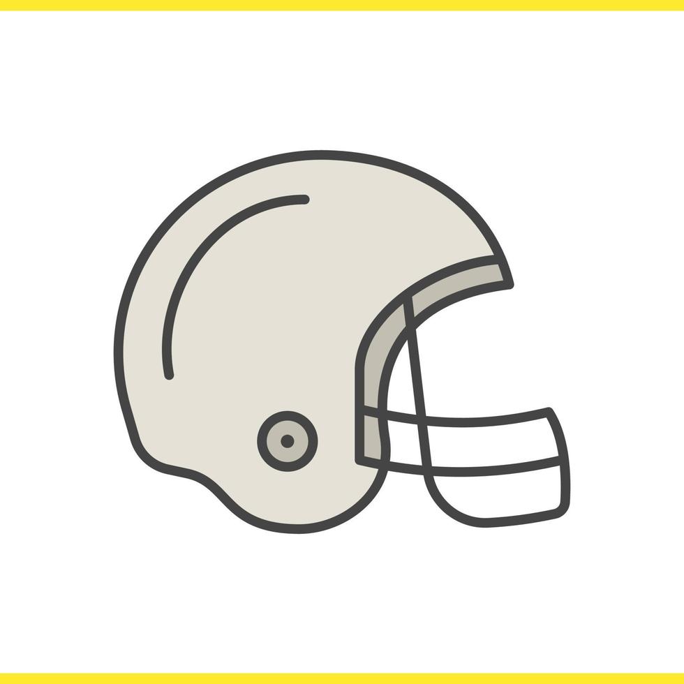 icono de color de casco de fútbol americano. ilustraciones vectoriales aisladas vector