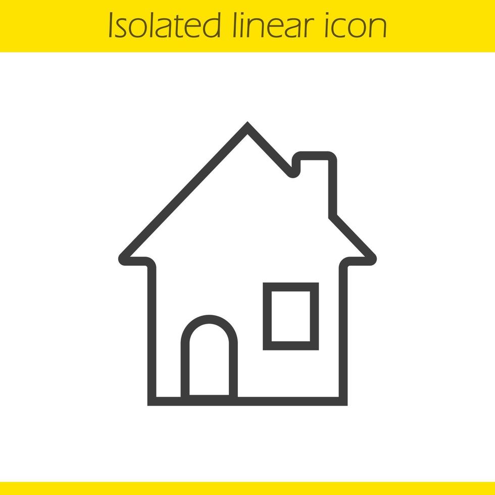 House linear icon. Cottage thin line illustration. Home contour symbol. Vector isolated outline drawing