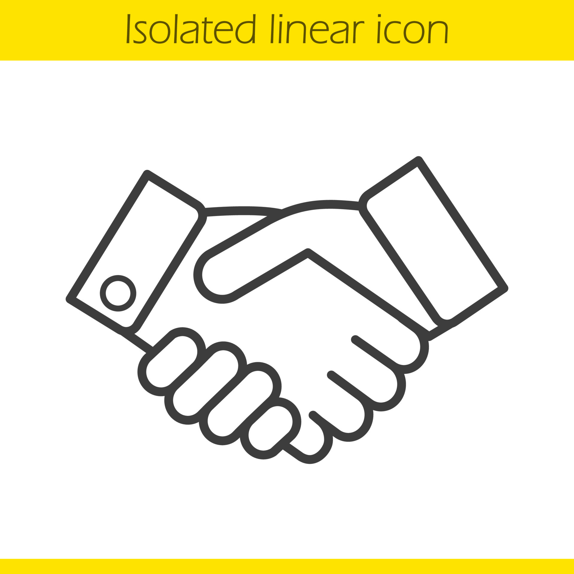 Handshake Gesture Linear Icon. Thin Line Illustration. Shaking Hands Emoji.  Friends Meeting. Agreement, Deal, Contract Stock Vector - Illustration of  handshake, businessman: 209910447