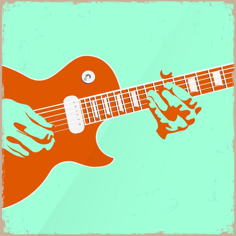 Creative guitar player vector