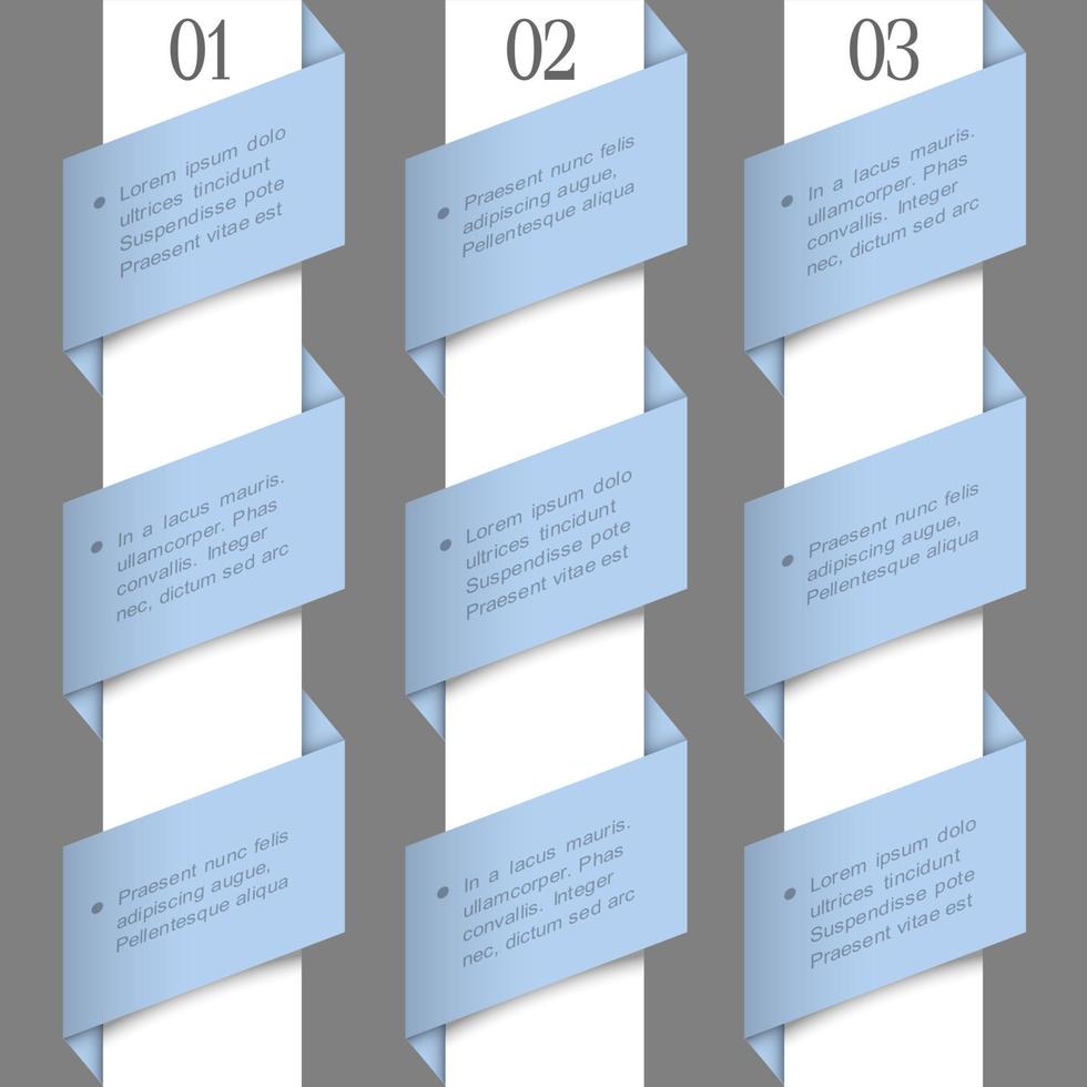 Modern paper numbered banners vector