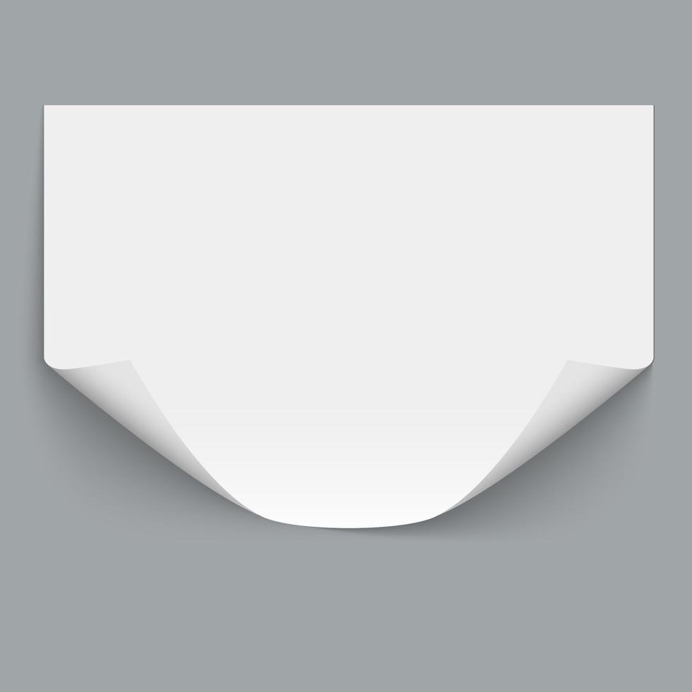 Horizontal empty paper sheet vector