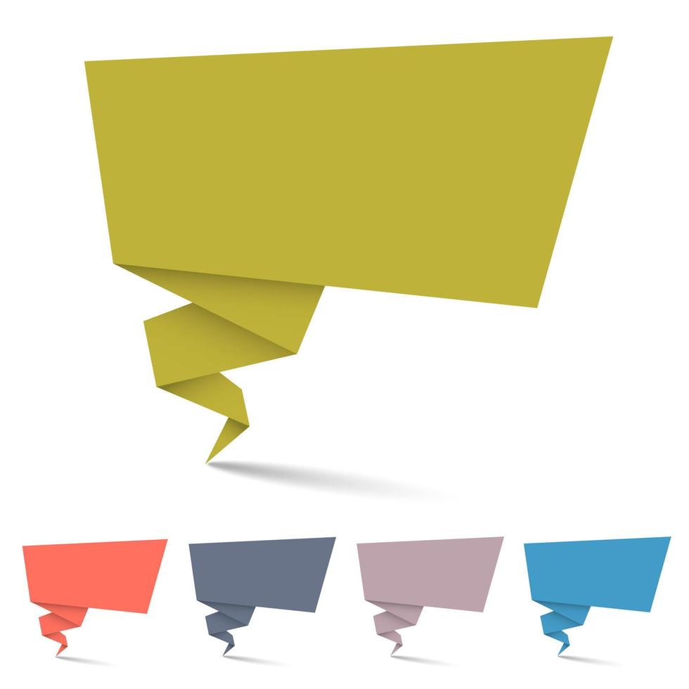 Origami speech bubbles vector