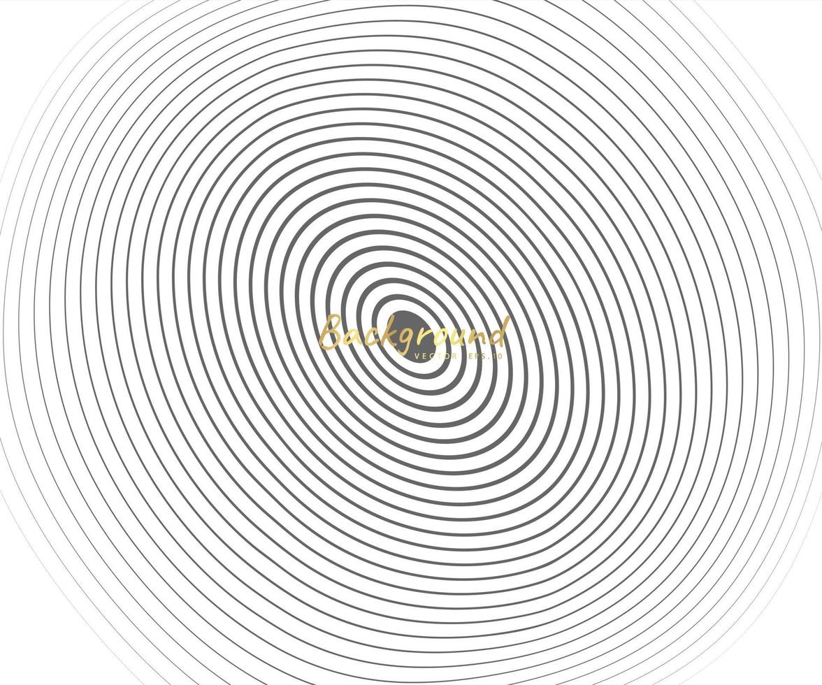 patrón de círculo abstracto anillo de color blanco y negro. Ilustración de vector abstracto para onda de sonido, gráfico monocromo.