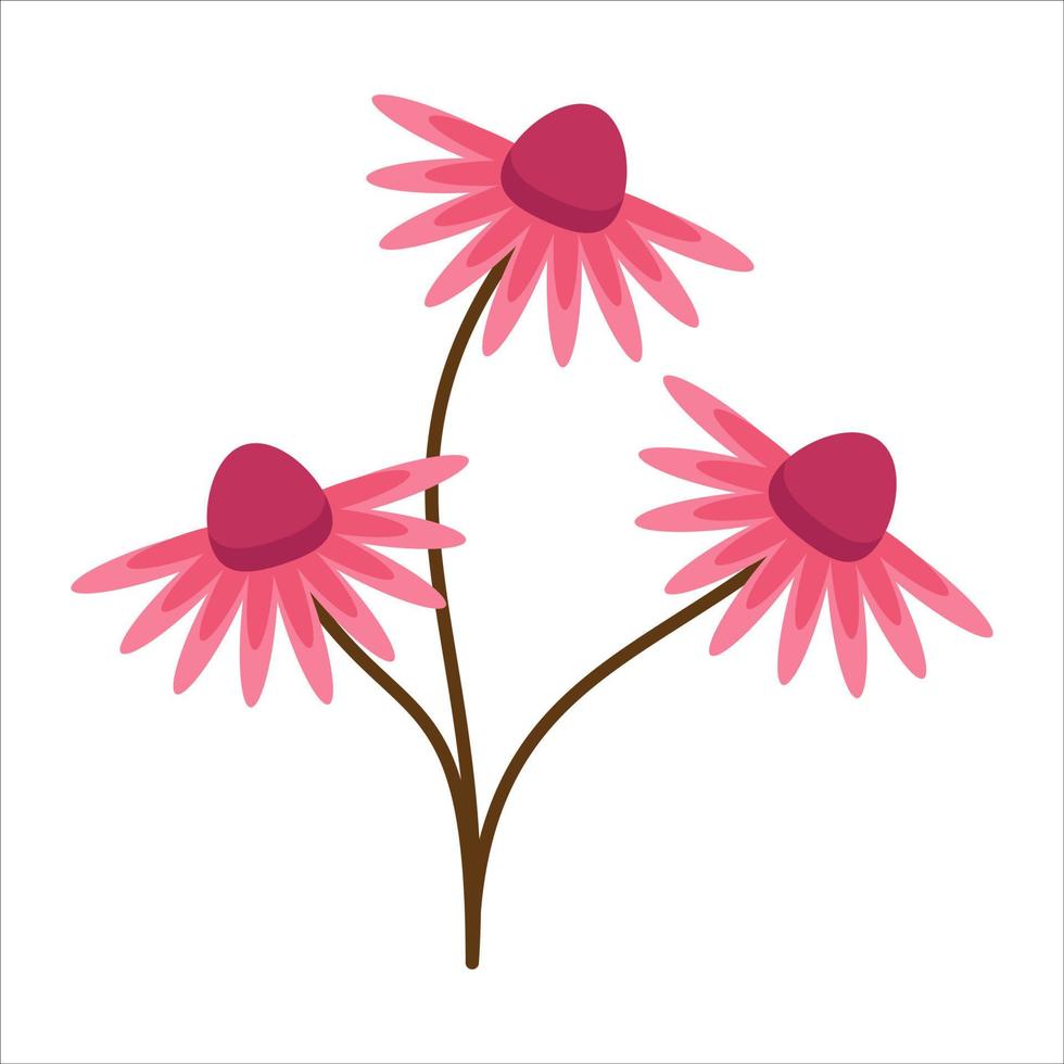 Beautiful flower flat design illustration vector