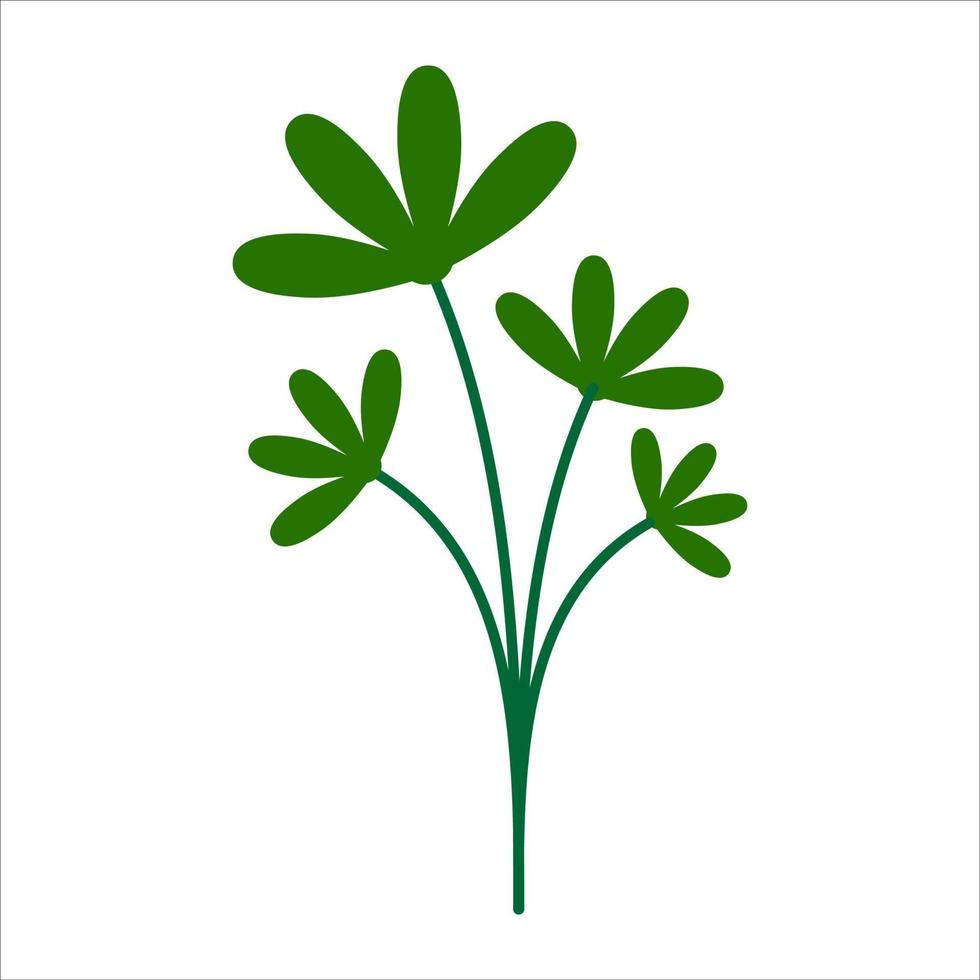 Ornamental plant flat design illustration vector