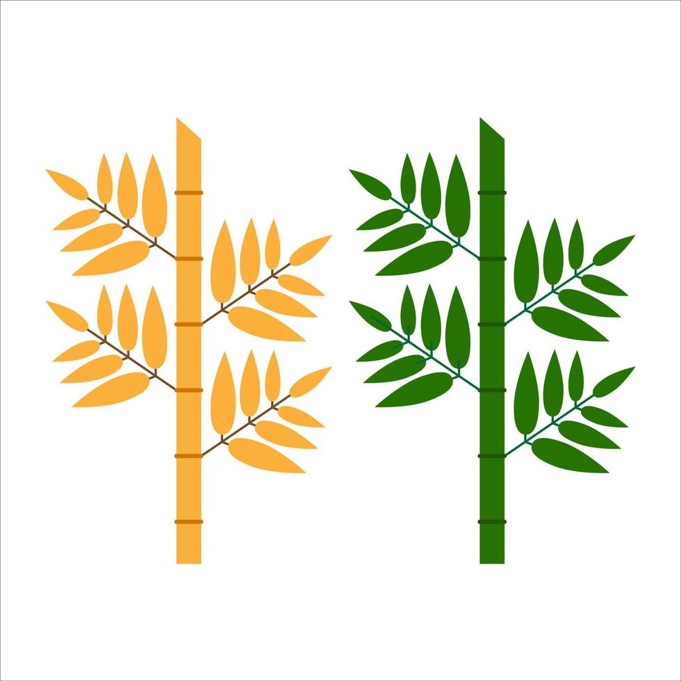 Bamboo plant flat design illustration vector
