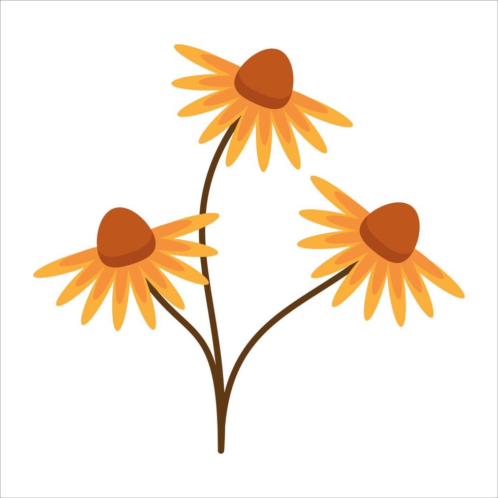 Beautiful flower flat design illustration vector