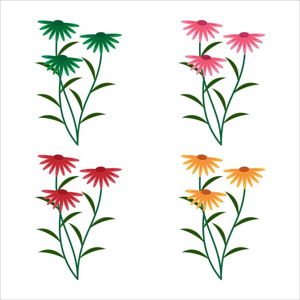 Beautiful flower flat design illustration vector