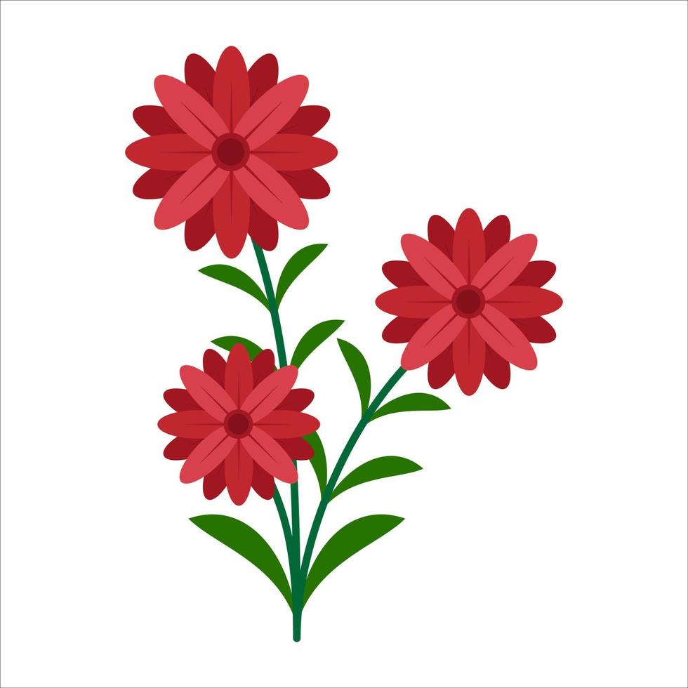 Beautiful flower flat design illustration vector