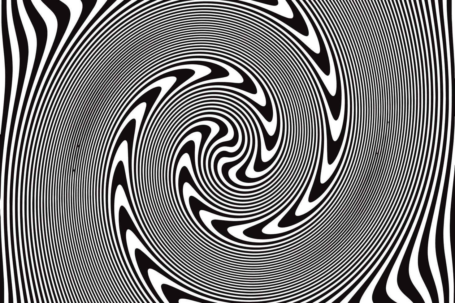 abstract black and white pattern like psychedelic vector