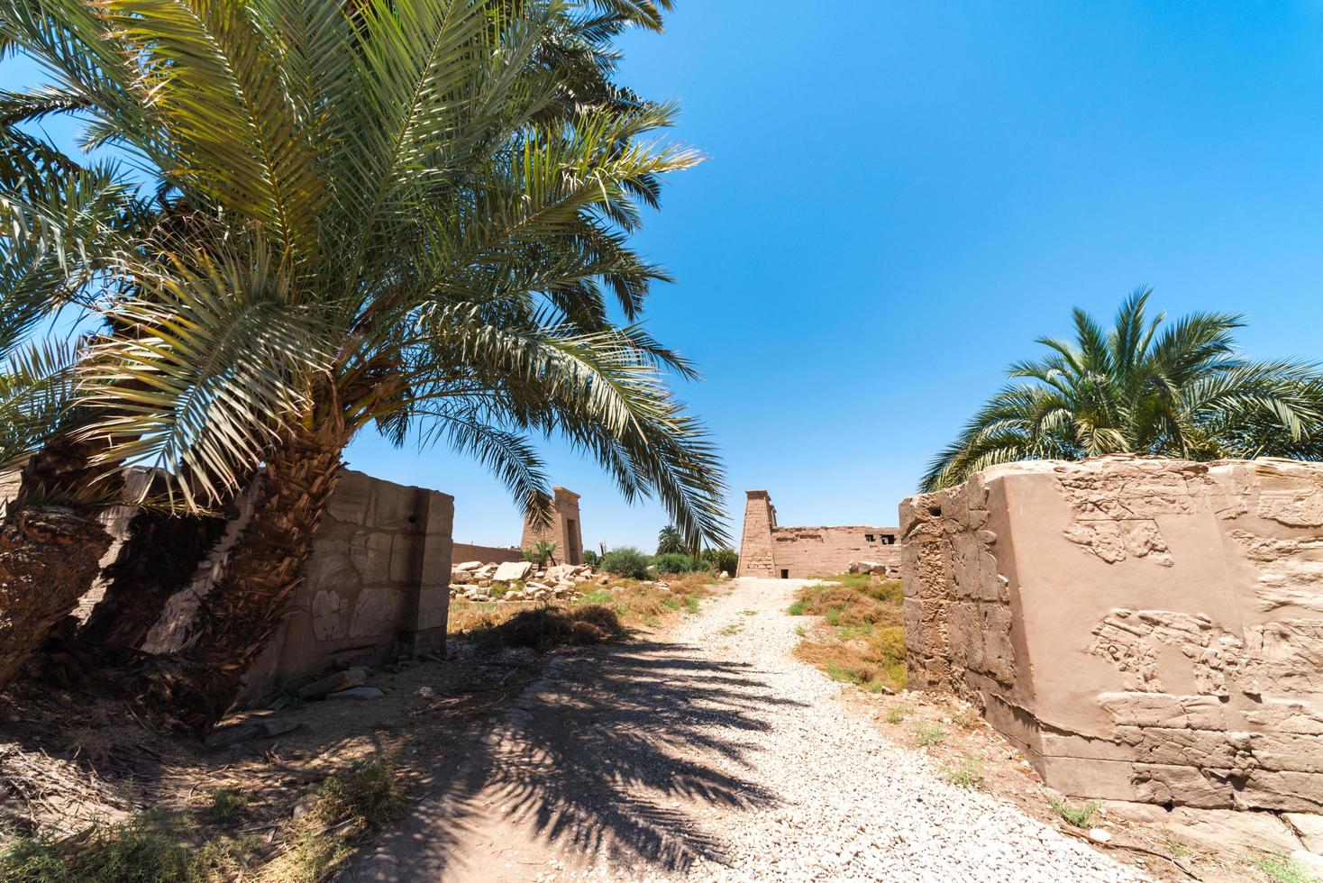 antique in karnak temple without people in luxur photo