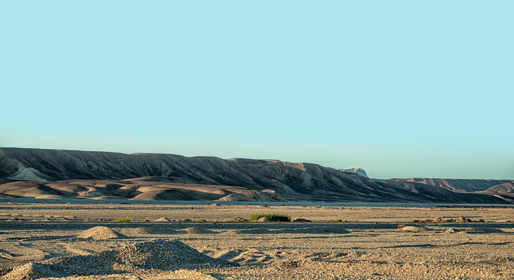 peaks of mountains in the desert of egypt photo