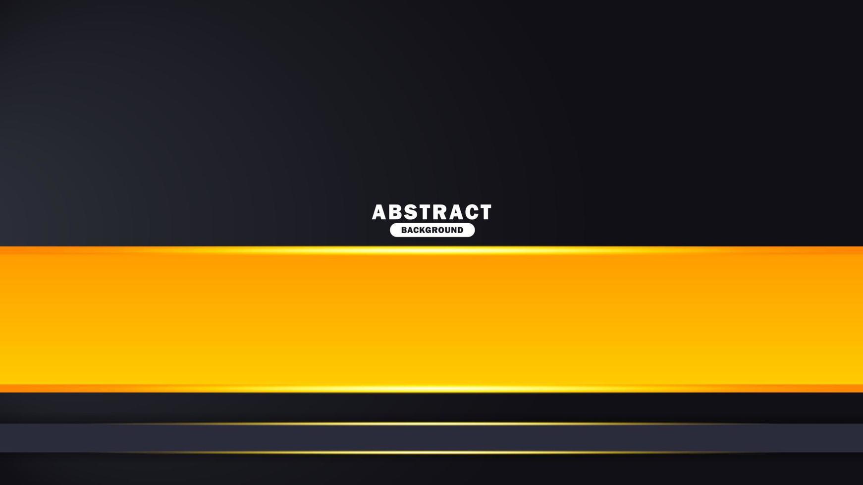Dark grey abstract background with yellow light line vector