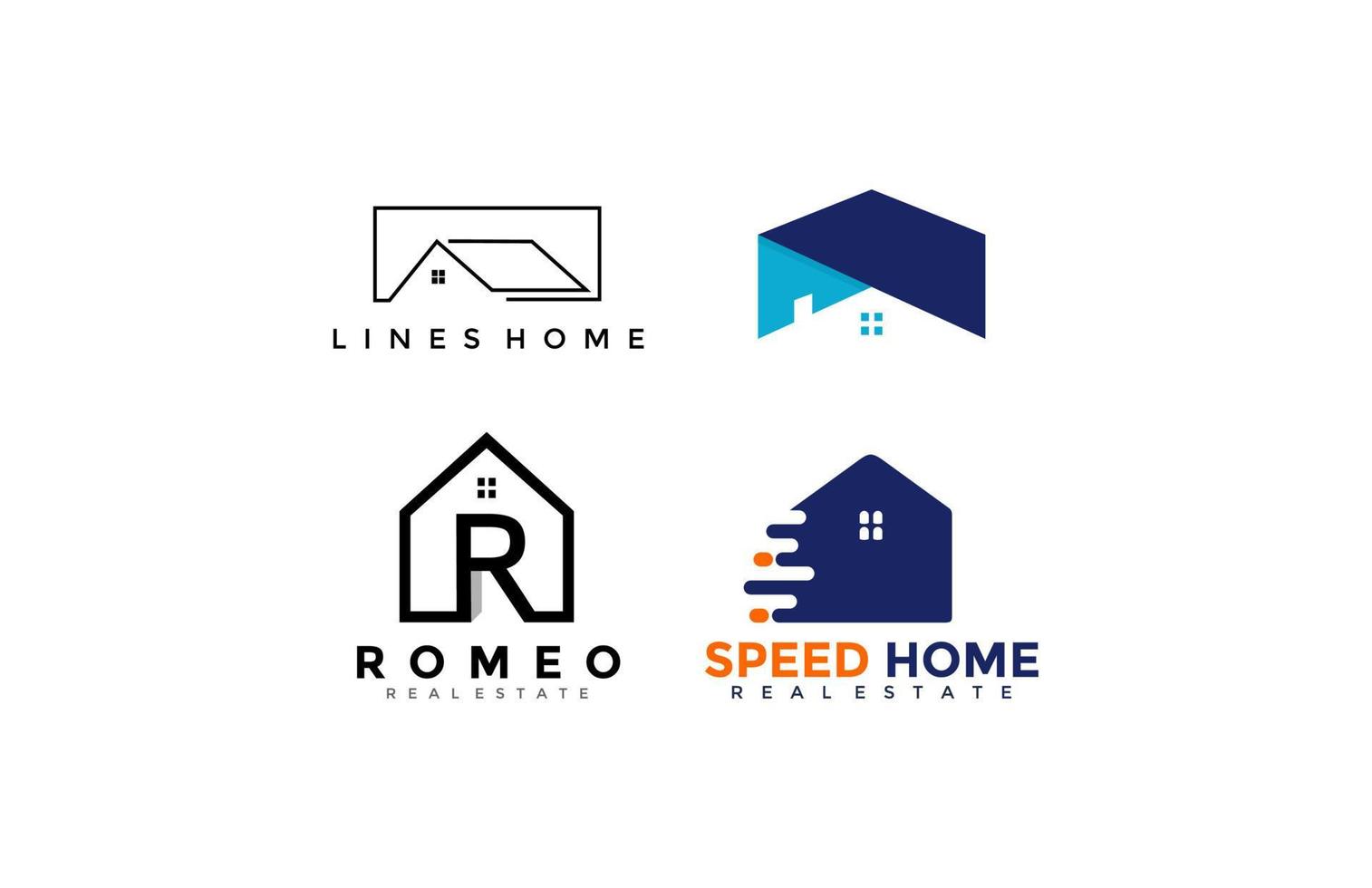 Vector logo design set house ...