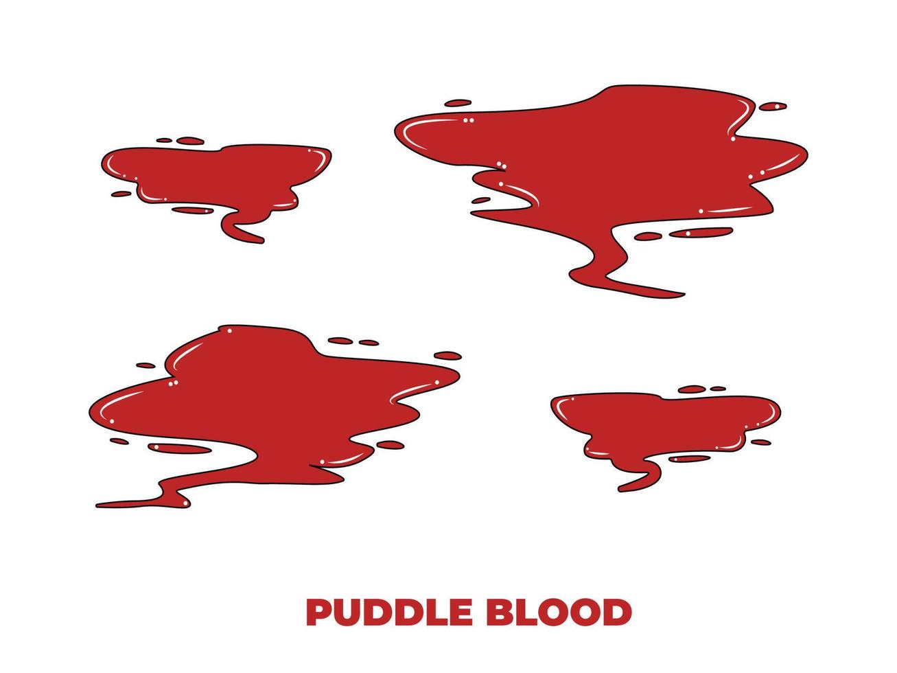 puddle blood, blood drop in the floor, red liquid in the floor vector