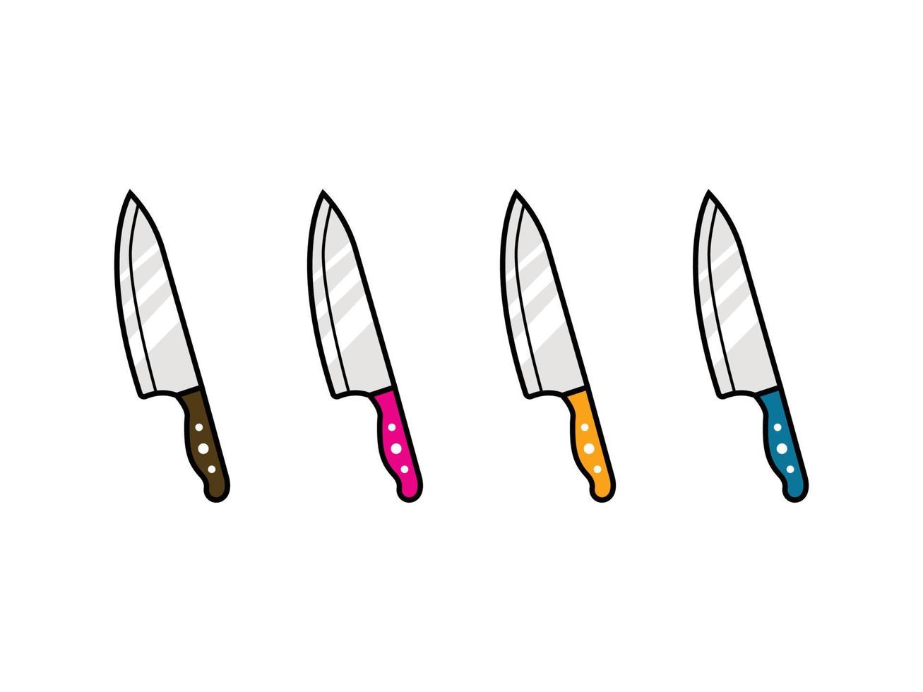 diseño de ilustración de cuchillo, ilustración simple de utensilios de cocina vector