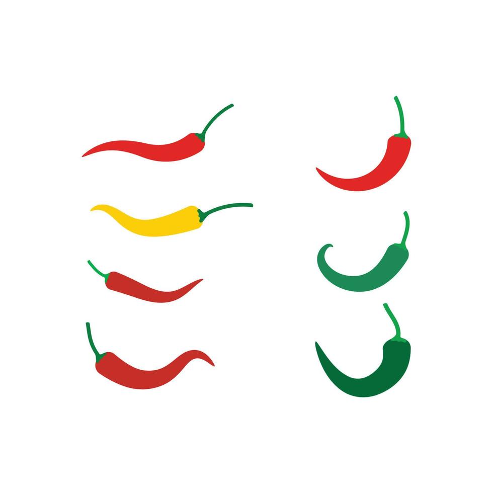 Red hot natural chili icon vector Illustration