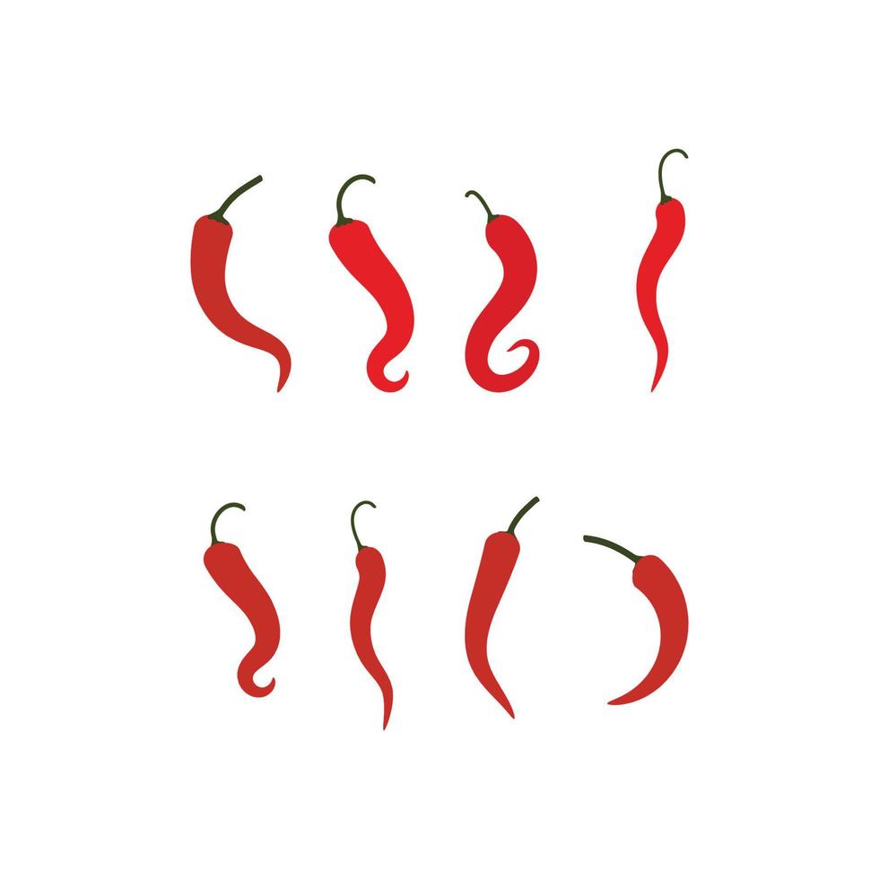 Red hot natural chili icon vector Illustration