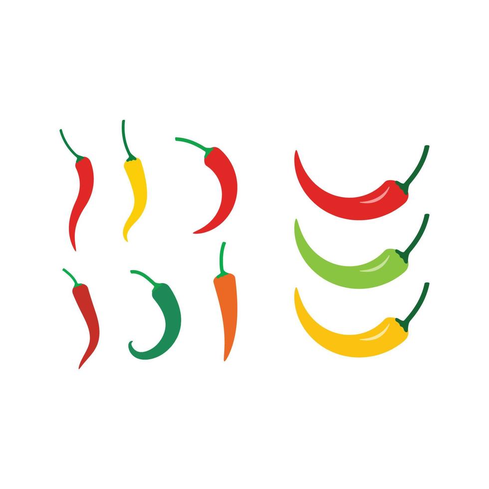 Red hot natural chili icon vector Illustration