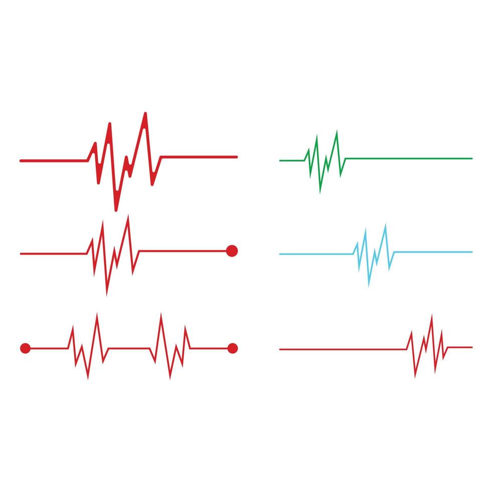 diseño de arte salud médica latido del corazón pulso vector plantilla