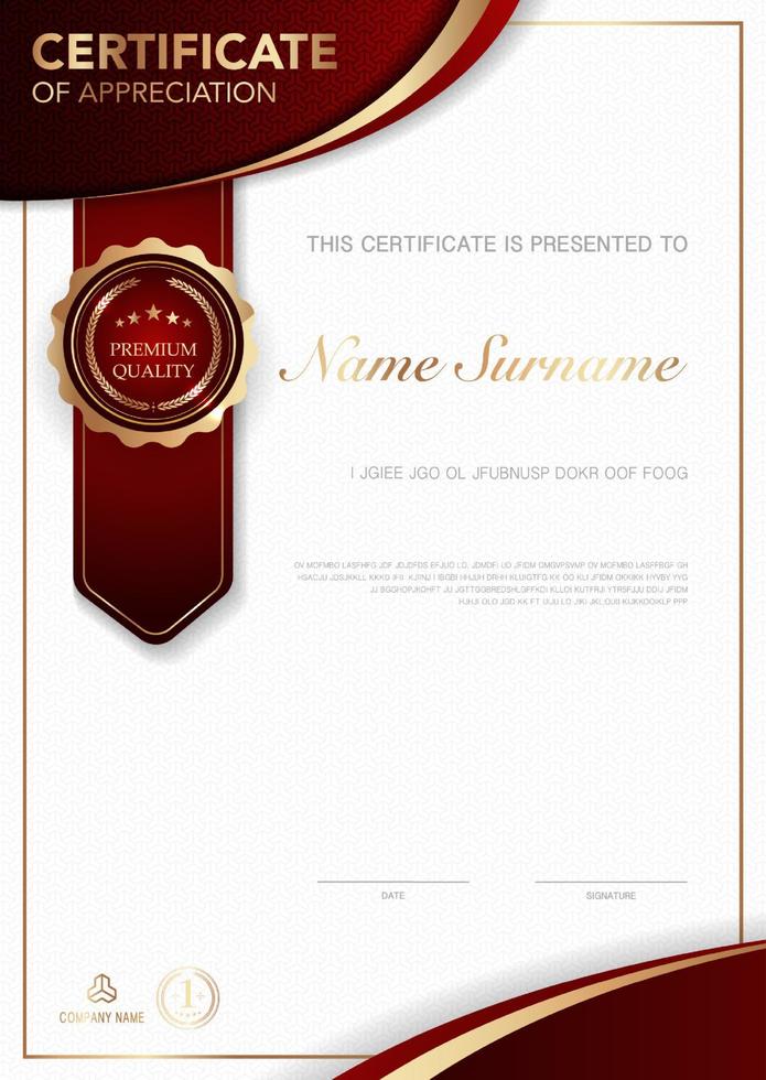 diploma certificate template black and gold color with luxury and modern style vector image EPS10.