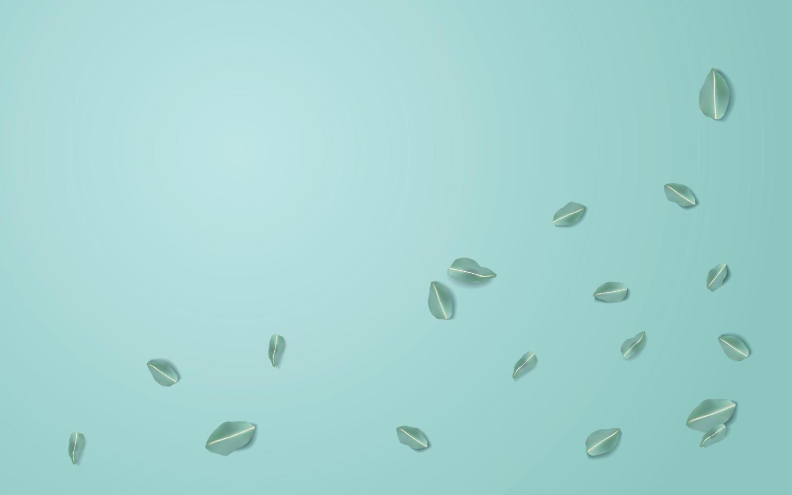 Abstract Background green gradient and with leaves on top for Insert text, copy space, ad. vector illustration