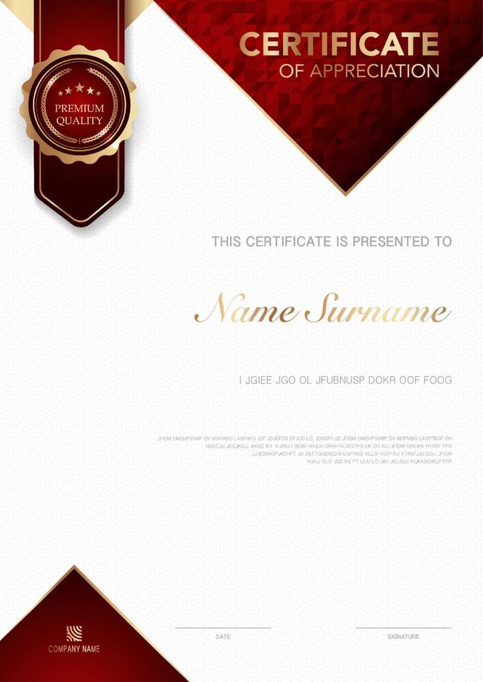 diploma certificate template black and gold color with luxury and modern style vector image EPS10.