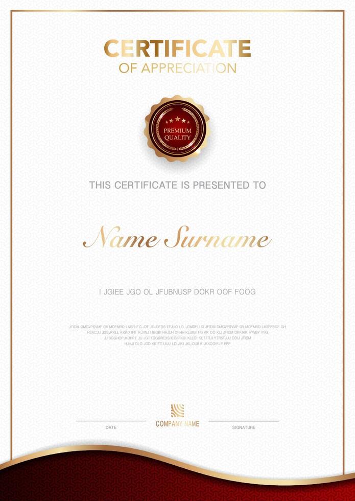 diploma certificate template black and gold color with luxury and modern style vector image EPS10.