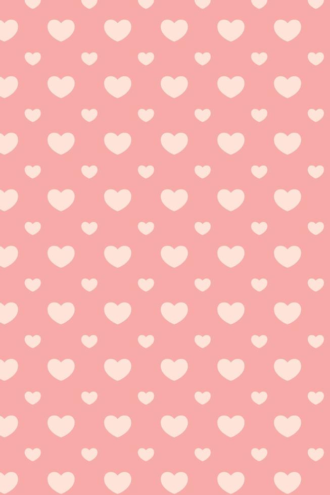 Heart Icon background on Pink wallpaper design. Valentine wallpaper ornament. Love symbol vector