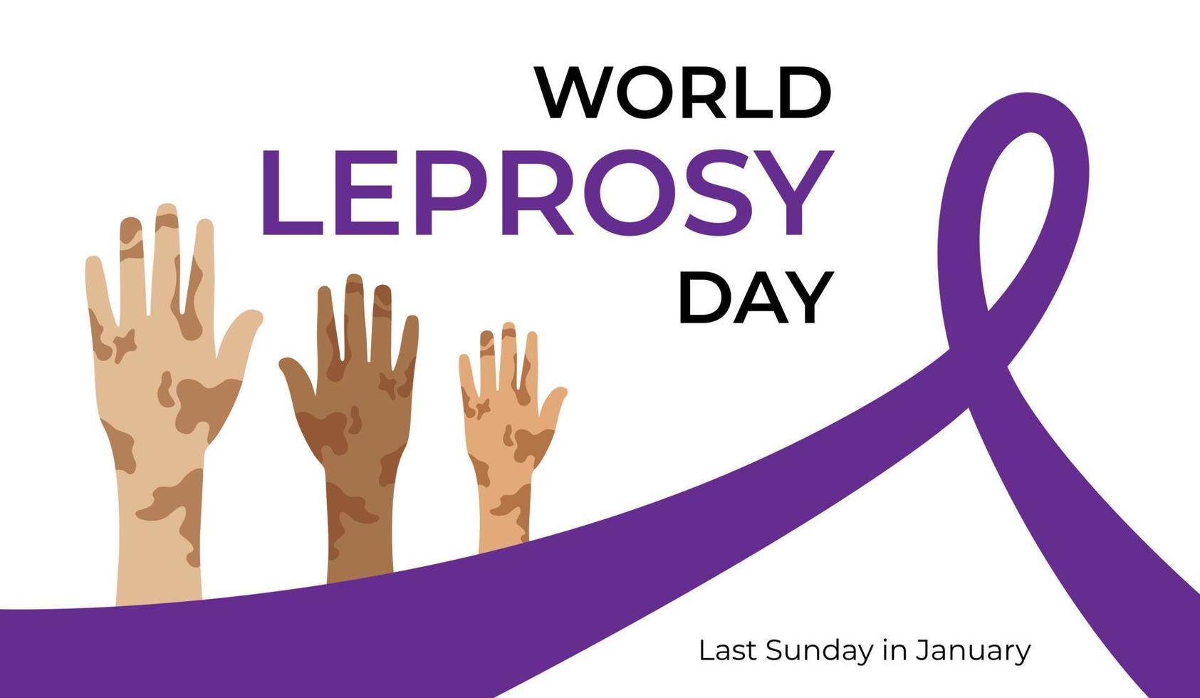 World Leprosy Day Banner Template. International Healthcare Event in January Illustration vector