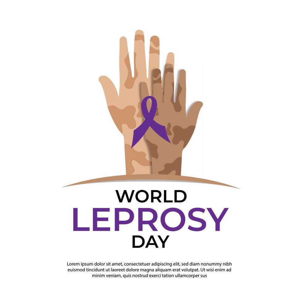 World Leprosy Day Symbol for Social Media Template Banner vector