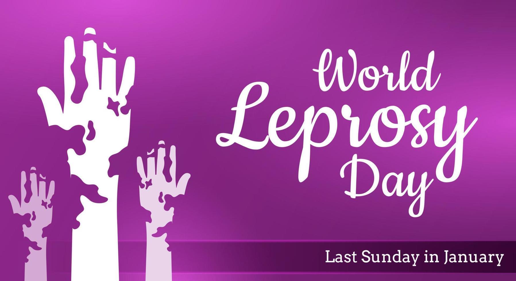 Ilustración de diseño del día mundial de la lepra para diseño de vector de plantilla de sitio web y banner