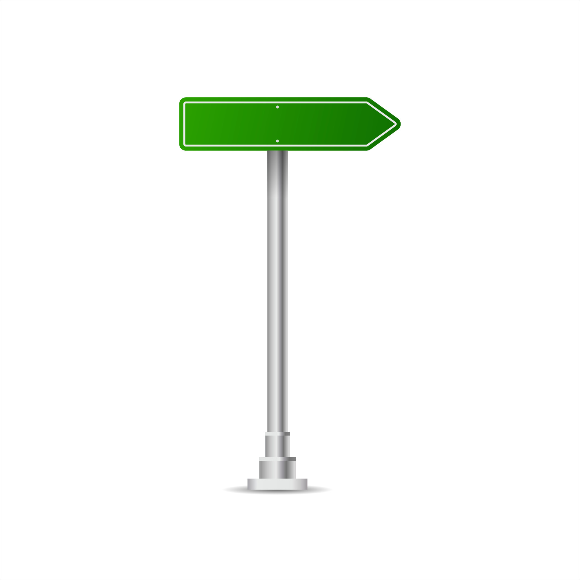 Realistic green street and road signs. City illustration vector. Street