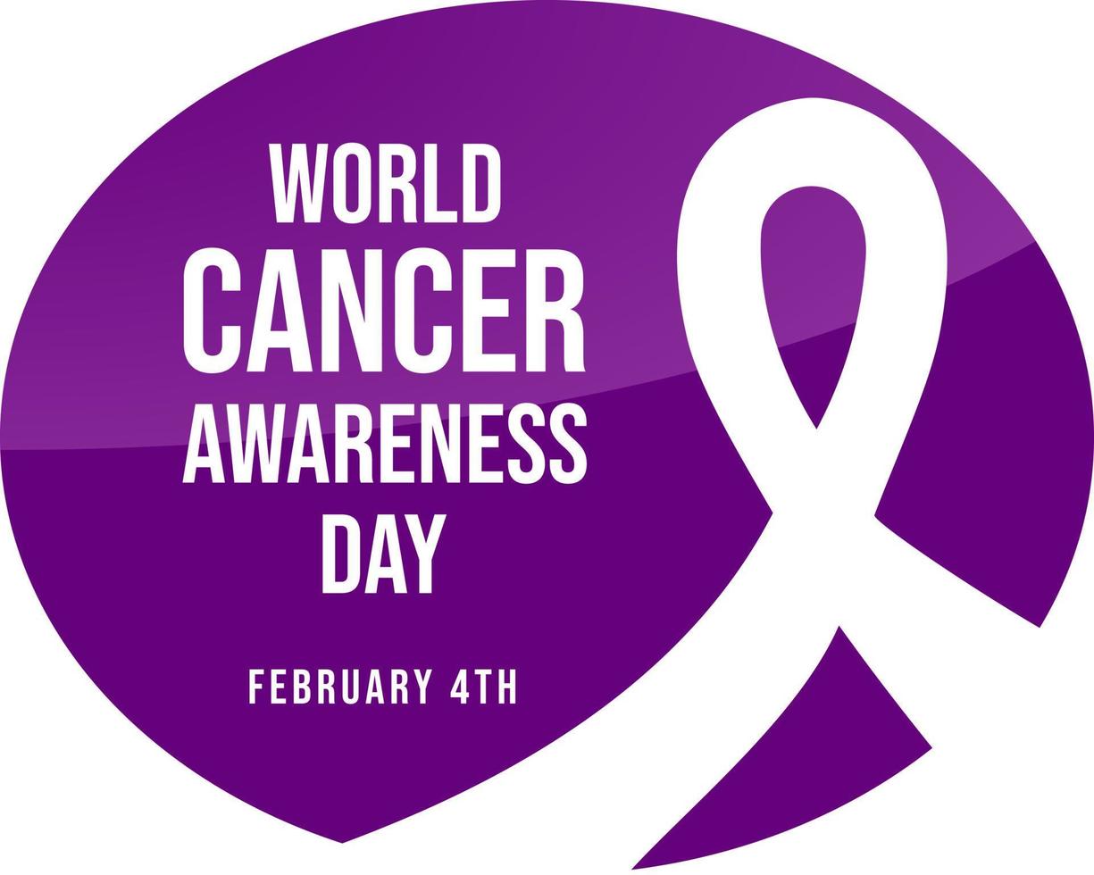 World Cancer Awareness Day Concept. Banner Template vector