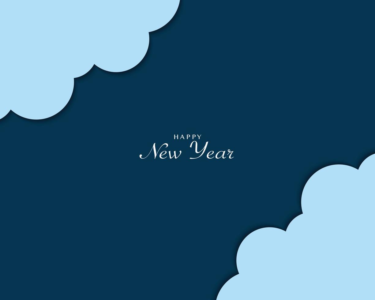Happy New Year Simple Greeting Template vector