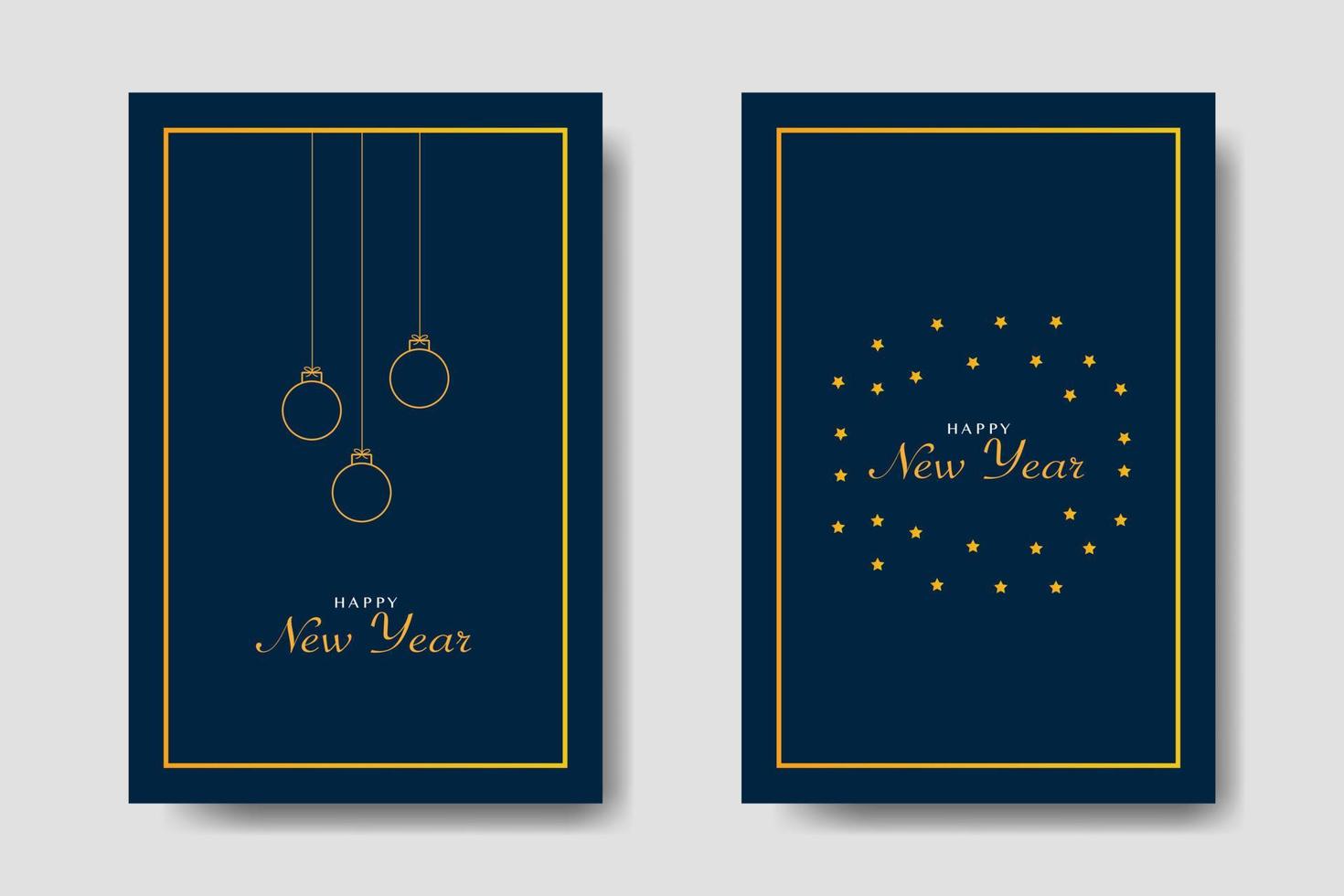 Happy New Year Bundle Simple Template vector