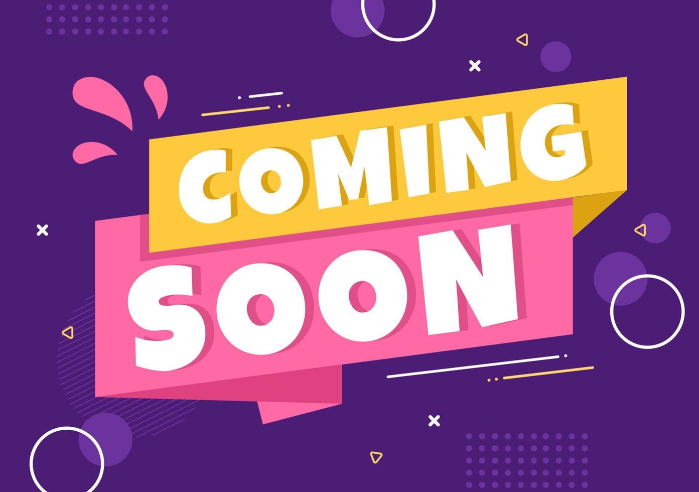 Coming Soon Banner Background Illustration vector