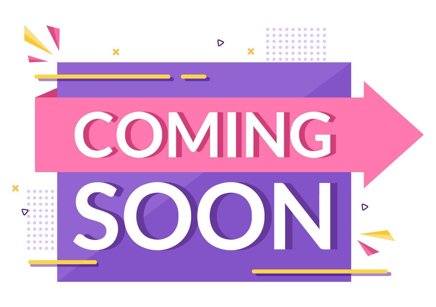 Coming Soon Banner Background Illustration vector